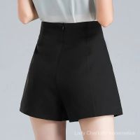 [0723]SDY New Black Suit Shorts Womens Spring/Summer High Waist All-Matching Outer Wear Loose Wide-Leg Pants Slimming White Casual Pants Korean Style OI2H