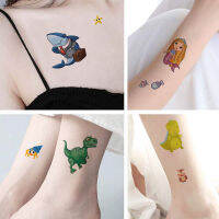 เด็กการ์ตูน Unicorn Mermaid Tattoo สติกเกอร์น่ารักกันน้ำ Party Favor ชั่วคราวสติกเกอร์