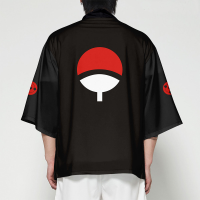 卍 Anime Uchiha Akatsuki Itachi Men Haori Shirt Cardigan Kimono Costume Two-dimensional Cloak