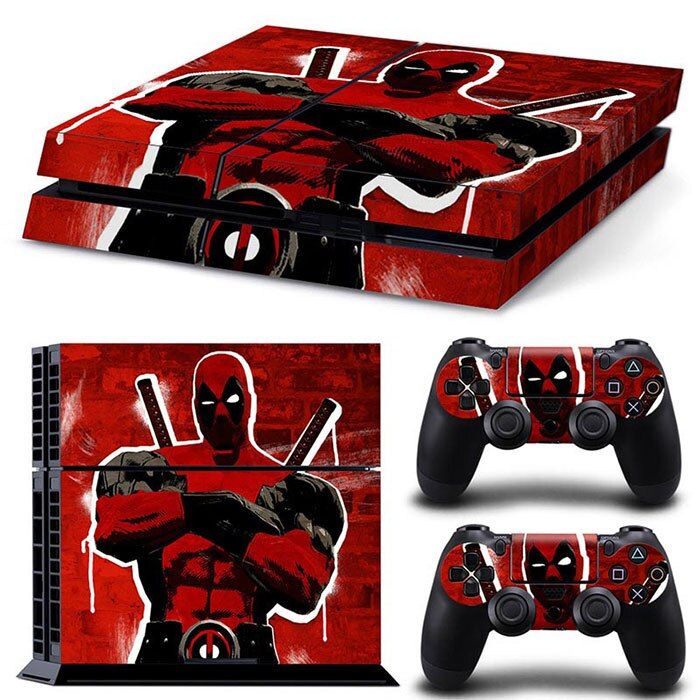 เคสหุ้มสติ๊กเกอร์ฝาครอบชุดคอสตูม-darth-vader-vader-iron-man-สำหรับ-playstation-4คอนโซล-amp-2ชิ้นสติกเกอร์ผิวตัวควบคุมสำหรับ-ps4