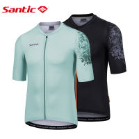 Santic ผู้ชายขี่จักรยานเจอร์ซีย์กันลื่นเสื้อจักรยาน MTB ระบายอากาศเสื้อผ้าจักรยานถนนฤดูร้อนด่วนแห้งขี่ท็อปส์ M3C02221