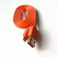 [Hot K] สายสายเคเบิ้ลชาร์จไฟ USB สีส้มเส้นก๋วยเตี๋ยวสายชาร์จสำหรับชาร์จ JBL ลำโพงบลูทูธ Flip2 Flip3 3 +