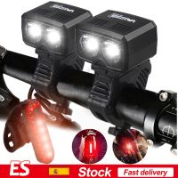 USB Rechargeable Bicycle Light Front Handlebar Cycling Flashlight Safety Warning Bike Taillight Waterproof Torch Bike Headlight