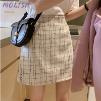 Molisa Fashion กระโปรง กระโปรงยีนส์ กระโปรงทรงเอ ล้ำสมัย สบาย คลาสสิค เท่ WWY2393EXY 39Z230927