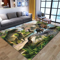 Cartoon Carpet European and American Jurassic 3D Dinosar print Big Carpets for Living Room Area Rugs Soft Flannel Boys play Mats