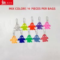 bklnlk✕♟  10Pcs Safety Reflector Reflective Keychain for Jackets Strollers Purses  Visibility Keyrings