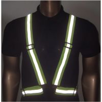 Adjustable Safety Security High Visibility Reflective Vest Gear Stripes Jacket (Jaket Keselamatan Reflektif )