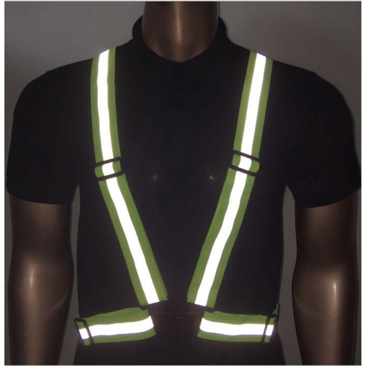Adjustable Safety Security High Visibility Reflective Vest Gear Stripes