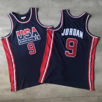Ready Stock 2022 2023 Newest Hot Sale Mens USA Basketball Michael Jordann Dream Team Mitchell Ness Jersey - Navy Blue