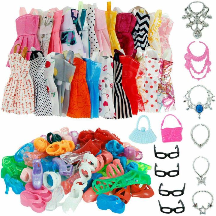 Mondwater contant geld Goed doen 32 Bộ quần áo thời trang làm thủ công cho búp bê Barbie dự tiệc kết