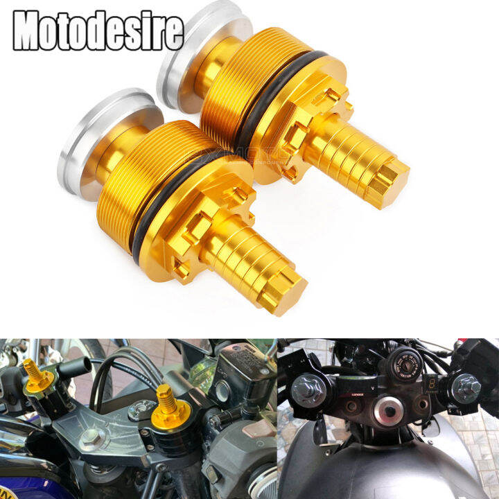CNC Aluminum Motorcycle Fork Preload Adjuster Bolts screws For Yamaha