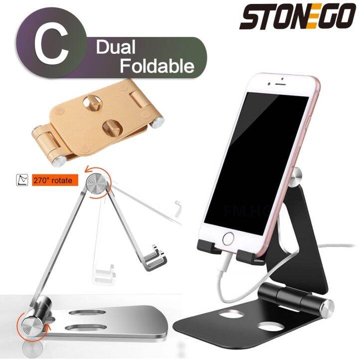 cold-noodles-stonego-ที่วางโทรศัพท์ยืนสำหรับ-iphone-11-xiaomi-mi-9ที่วางโทรศัพท์โลหะพับโทรศัพท์มือถือยืนโต๊ะสำหรับ-iphone-7-8-x-xs