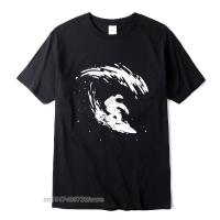 Cool Mens High Quality 100% Cotton Funny Surfing Astronaut Print Men T Shirt Casual Crew Neck T-Shirt Men Tee Shirts