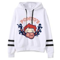 เสื้อฮู้ดผ้าฟลีซ Ponyo สำหรับผู้หญิงสำหรับฤดูหนาวแบบ90S สเวตเตอร์เสื้อเชิ้ตมีฮู้ดน่ารักๆสำหรับผู้หญิงเสื้อเชิ้ตมีฮู้ด90S