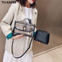 Transparent shoulder bag for women 2022 new love girl small shoulder bag portable mother-in-law bag fashionable versatile jelly bag trend