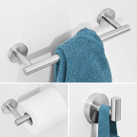 Towel Bar Set Stainless Steel Towel Rack Hanging Holder Bathroom Hook for Towels Coat Rack Wall Mount Toilet Paper Holder Black