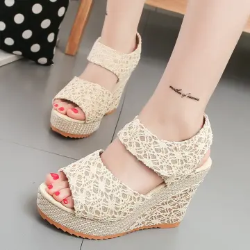 Women Shoes Ladies Fashion Wedges Platforms Floral High Heels Shoes Sandals  Silver 7 - Walmart.com