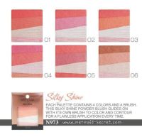 NEE CARA SILKY SHINE 4 COLOR BLUSH PALETTE N973 : neecara นีคาร่า 4 คัลเลอร์ บลัช พาเลท