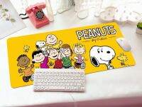 SNOOPY YL แผ่นรอง คีย์บอร์ด รองคีย์บอร์ด  ลาย SNP YL สนูปปี้ งานสวยดี ขนาด 30 x 70 cm แผ่นหนานุ่ม มียางกันลื่นด้านใต้ งานสวยงาม สีสดงานดี BY NOEYNEST