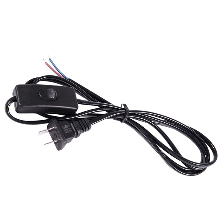 1-8m-power-cord-on-off-button-switch-ac110v-3a-ac250v-6a-black