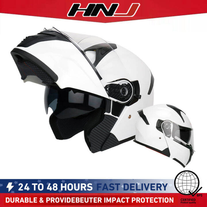 Hnj Ym Modular Full Face Helmet Dual Visor Motorcycle Helmet For