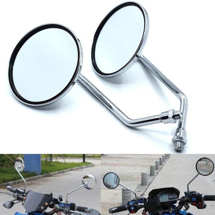 Universal 8MM 10MM Motorcycle Back Side Mirrors Motorbike Rear