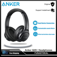 Anker Soundcore Life Q20 + หูฟังตัดเสียงรบกวน,เวลาเล่น40ชม.,เสียงความละเอียดสูง,แอพ,เชื่อมต่อกับอุปกรณ์2ชิ้น,ที่อุดหูโฟมจำรูป,หูฟังบลูทูธสำหรับการเดินทาง,สำนักงานบ้าน