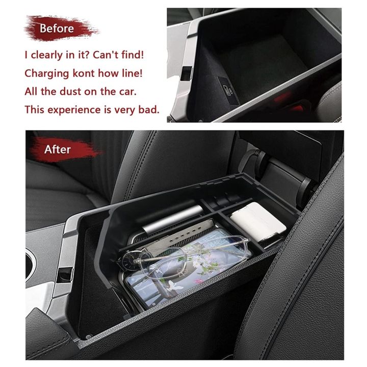 huawe-central-console-armrest-storage-box-holder-interior-organizer-glove-tray-accessories-for-genesis-gv70-2021-2022