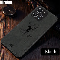 Biruiqu เคสกันกระแทกหนังลายกวาง TPU 12ไฮบริดนิ่มสำหรับ Xiaomi Redmi