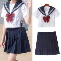 Falda De Uniforme Escolar Japonés,ชุดว่ายน้ำบิกินี Marinero Azul Marino JK, Disfraces De Cosplay, Uniforme De Colegiala Blanca