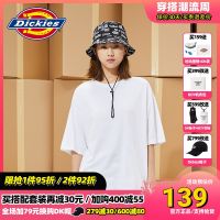 ✖❦✑Dickies เสื้อยืดแขนสั้นผู้ชายแบรนด์น้ำขึ้นน้ำลงพิมพ์ลายตัวอักษร2023ฤดูร้อนเสื้อลำลองคู่10368