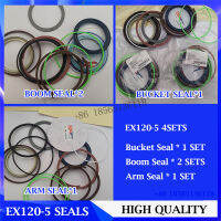 4เซ็ตรถขุด EX120-5ยูรีเทนบูมแขนถังกระบอกชุดซีล4394912สำหรับ Hitachi EX120-5ไฮดรอลิซีลน้ำมันชุดซ่อม