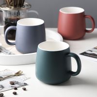 [COD] minimalist mug solid Morandi ceramic coffee cup large capacity milk style