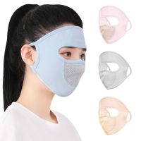 hotx 【cw】 Silk Outdoor Anti-UV Face Cycling Breathable Anti-dust Cover Hanging Ear