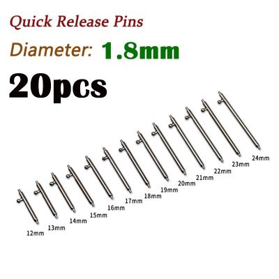 20pcs Quick Release Pin 1.8 Pepair Tools&amp;Kits Watch Strap Spring Bar 12 13 14 15 16 17 18 19 20 22 23 24mm Length Diameter 1.8mm Cable Management