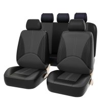 Car Seat Cover Leather Front/Full Set Vehicle Seat Cover for Most Car Truck SUV Four Season Use PU Auto Seat Protector Cushion