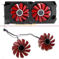 [Hot K] พัดลมจีพียู RX480 FDC10U12S9-C 4pin 85มม. 2ชิ้นสำหรับ XFX RX570 RS RX580 RS การ์ดกราฟิกวิดีโอระบายความร้อนเป็นอะไหล่พัดลม