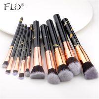 【CW】▲♝  5pcs Marble Makeup Brushes Set Foundation Small Eyebrow Blending Concealer Tools