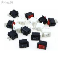 15pcs Mini Rocker Switch SPST Black and Red Snap in Switches Button AC 250V 3A / 125V 6A 2 Pin I/O 10x15mm On-off Switch Rocker