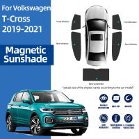 สำหรับ Volkswagen VW T-Cross 2018-2022 TCross Magnetic รถ Sunshade Shield ด้านหน้ากระจกด้านหลังหน้าต่าง Sun Shade ผ้าม่าน