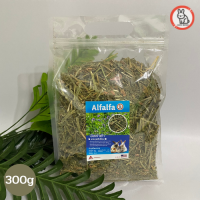 Alfalfa อัลฟาฟ่าคัดใบ (ใบล้วน)สำหรับกระต่าย แกสบี้ แพรี่ด๊อก ชินชิล่า และสัตว์ฟันแทะ (300g)