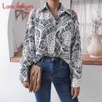 【CW】 harajuku vintage boho graphic blouse women korean elegant retro cold shoulder long sleeve floral office lady