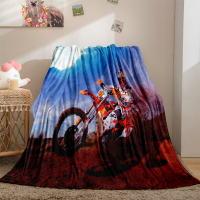 Boys Motocross Blanket Print Flannel Throw Blanket for Adult Teen Cool Girl Dirt Bike Extreme Sport Theme Bed Blanket Super Soft