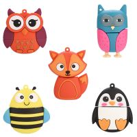 USB Flash Drive 32G Funny 64GB USB Flash Drive 4gb 8gb 16gb Memory Stick Cards Mini Pen Drive 128gb bee fox owl