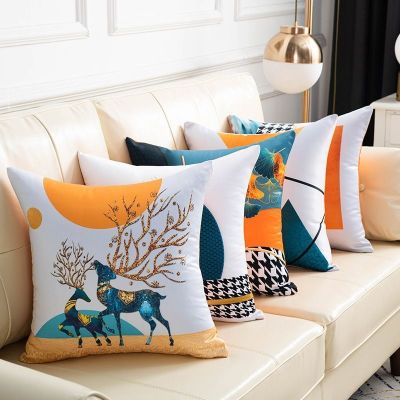 【SALES】 Light luxury sofa pillow cushion model room villa living cover high-end Nordic style European