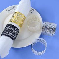 10/20Pcs Hollow Out Paper Napkin Ring Buckles Towel Ring For Birthday Wedding Home Party Table Napkin Holder Decor Desktop Craft