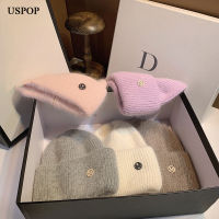 Fashion nd Soft Rabbit Knitted Beanie Men Women Warm Thick Outdoor Luxury Party Cartoon Cute Hat Uni Casual Trendy Caps