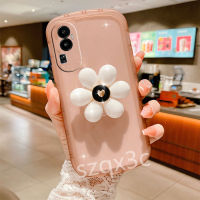 เคสโทรศัพท์ TPU ใหม่2023เคสสมาร์ทโฟน,A58 A78 OPPO 4G Reno10 Pro + Reno 10 Pro Plus 5G พร้อมตัวยึดตัวจับดอกไม้สีขาวเคสกันกระแทกด้านหลังกล้อง OPPOA58ซิลิโคนนิ่มเรียบง่าย