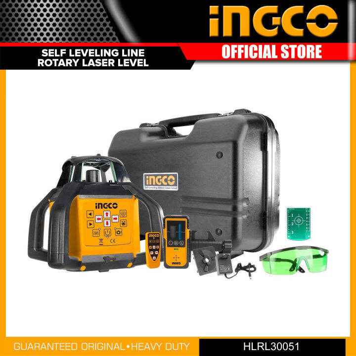 INGCO Self Leveling Line Rotary Laser Level GREEN Laser Beams IP65