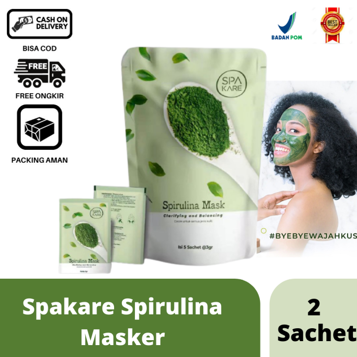 Masker Spirulina Spakare 2 sachet 510 kali pakai obat jerawat